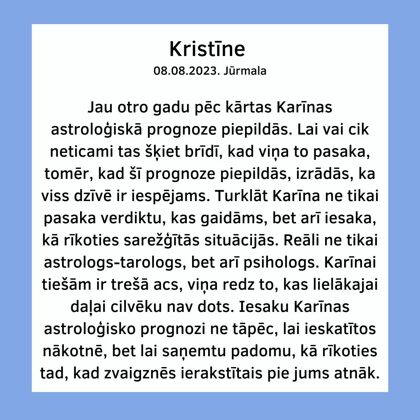 Karina Arsenjana atsauksmes Astrologs riga Taro kartis zilesana riga zilniece horoskops zī