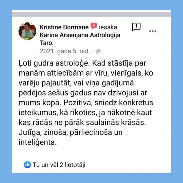 Karina Arsenjana atsauksmes 4 Astrologs riga Taro zilesana zilniece riga horoskops tarolog