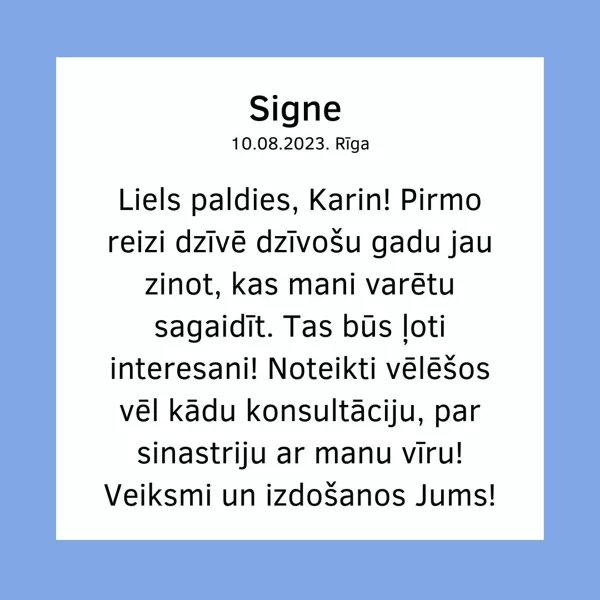 Karina Arsenjana atsauksmes Astrologs riga Taro kartis zilesana riga zilniece horoskops