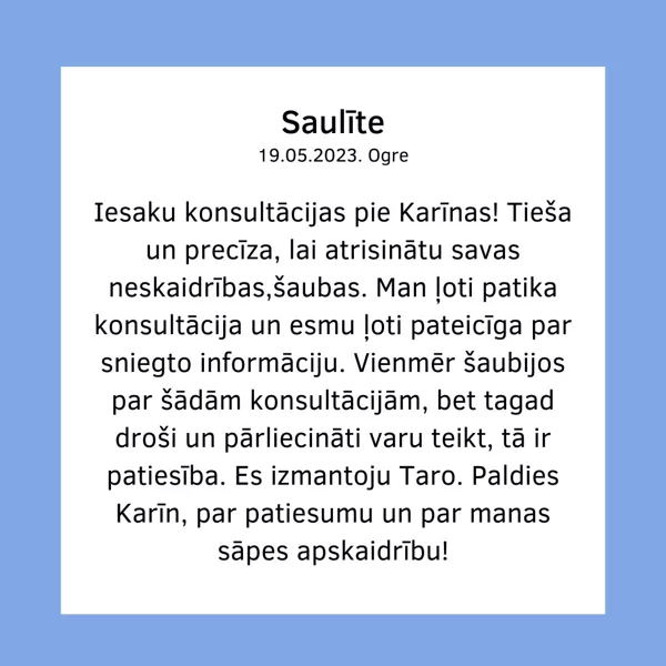 Karina Arsenjana atsauksmes Astrologs riga Taro kartis zilesana riga zilniece horoskops